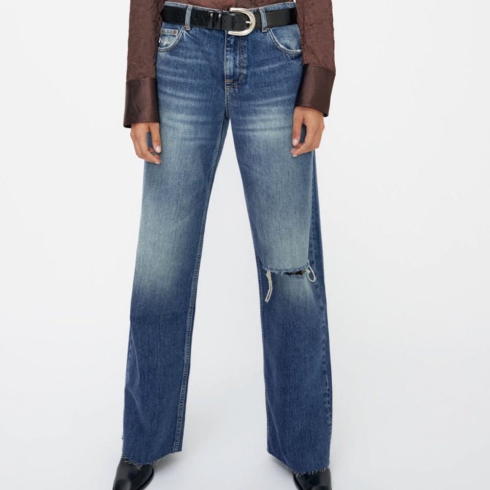 ZARA 90’s FULL LENGTH MID RISE JEANS